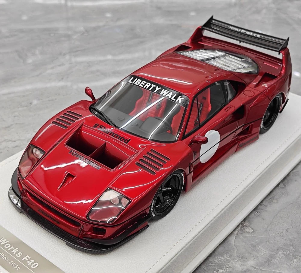 [BBA] 1:18 Ferrari 1987 F40 Liberty Walk Widebody Red Model Car Resin