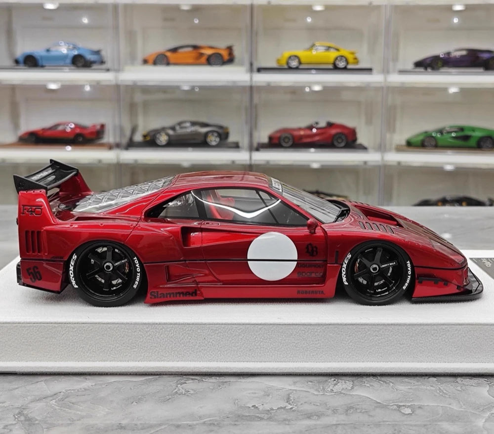 [BBA] 1:18 Ferrari 1987 F40 Liberty Walk Widebody rosso modellino di auto resina