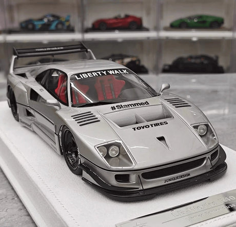 [BBA] 1:18 Ferrari 1987 F40 Liberty Walk Widebody Silver Model Car Resin