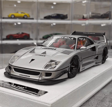 [BBA] 1:18 Ferrari 1987 F40 Liberty Walk Widebody Silver Model Car Resin