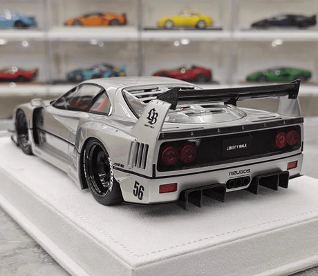[BBA] 1:18 Ferrari 1987 F40 Liberty Walk Widebody Silver Model Car Resin