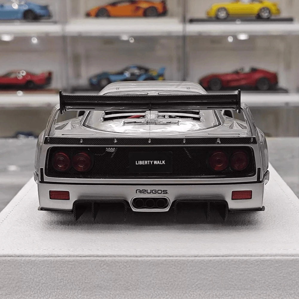 [BBA] 1:18 Ferrari 1987 F40 Liberty Walk Widebody Silver Model Car Resin