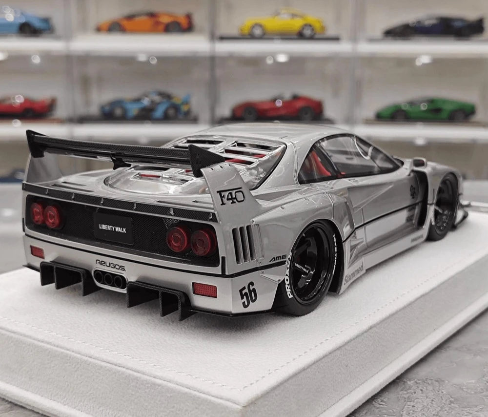 [BBA] 1:18 Ferrari 1987 F40 Liberty Walk Widebody Silver Model Car Resin