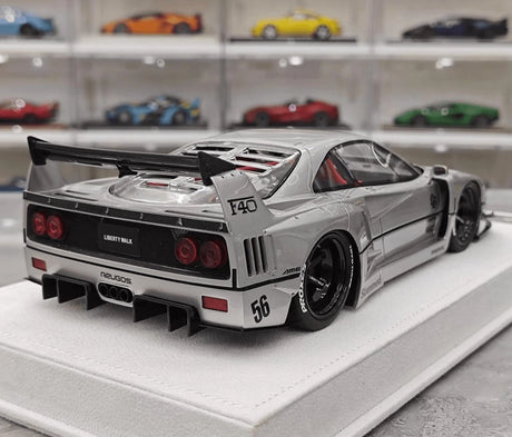[BBA] 1:18 Ferrari 1987 F40 Liberty Walk Widebody Silver Model Car Resin