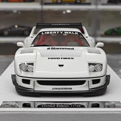 [BBA] 1:18 Ferrari 1987 F40 Liberty Walk Widebody White Model Car Resin