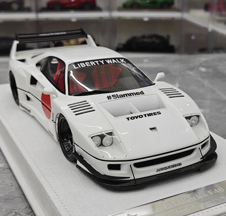 [BBA] 1:18 Ferrari 1987 F40 Liberty Walk Widebody White Model Car Resin