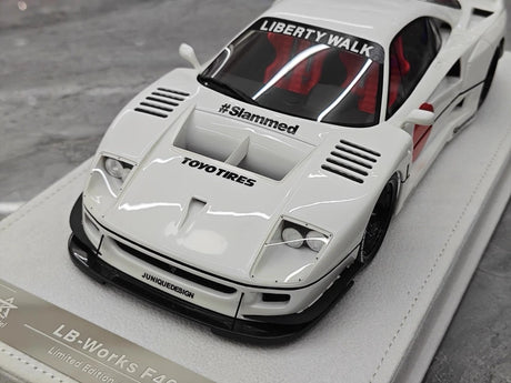 [BBA] 1:18 Ferrari 1987 F40 Liberty Walk Widebody White Model Car Resin