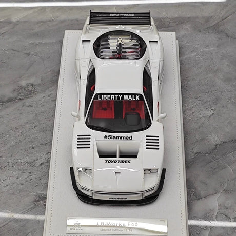 [BBA] 1:18 Ferrari 1987 F40 Liberty Walk Widebody White Model Car Resin