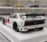 [BBA] 1:18 Ferrari 1987 F40 Liberty Walk Widebody vit modellbil harts