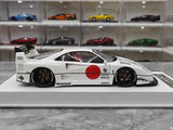 [BBA] 1:18 Ferrari 1987 F40 Liberty Walk Widebody vit modellbil harts
