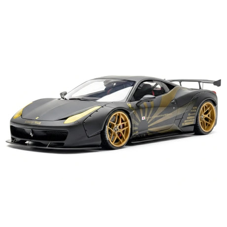 [BBA] 1:18 Ferrari 2011 458 Italia GT 1.0 Liberty Walk zwart modelauto Hars