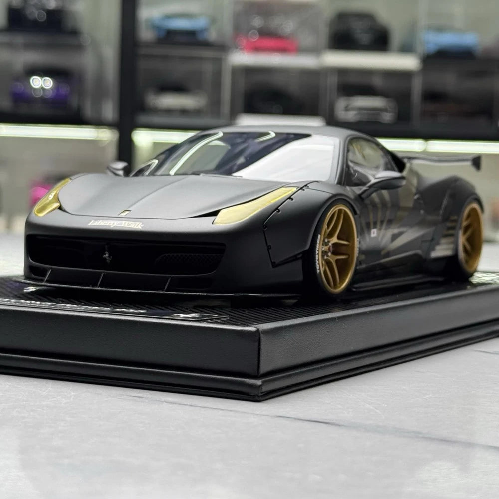 [BBA] 1:18 Ferrari 2011 458 Italia GT 1.0 Liberty Walk Black Model Car Resin