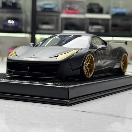 [BBA] 1:18 Ferrari 2011 458 Italia GT 1.0 Liberty Walk zwart modelauto Hars