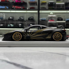 [BBA] 1:18 Ferrari 2011 458 Italia GT 1.0 Liberty Walk Black Model Car Resin