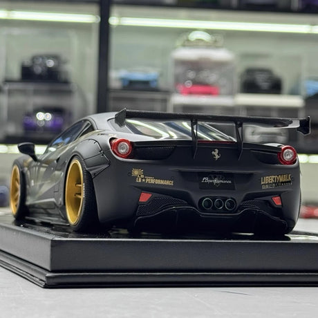 [BBA] 1:18 Ferrari 2011 458 Italia GT 1.0 Liberty Walk zwart modelauto Hars