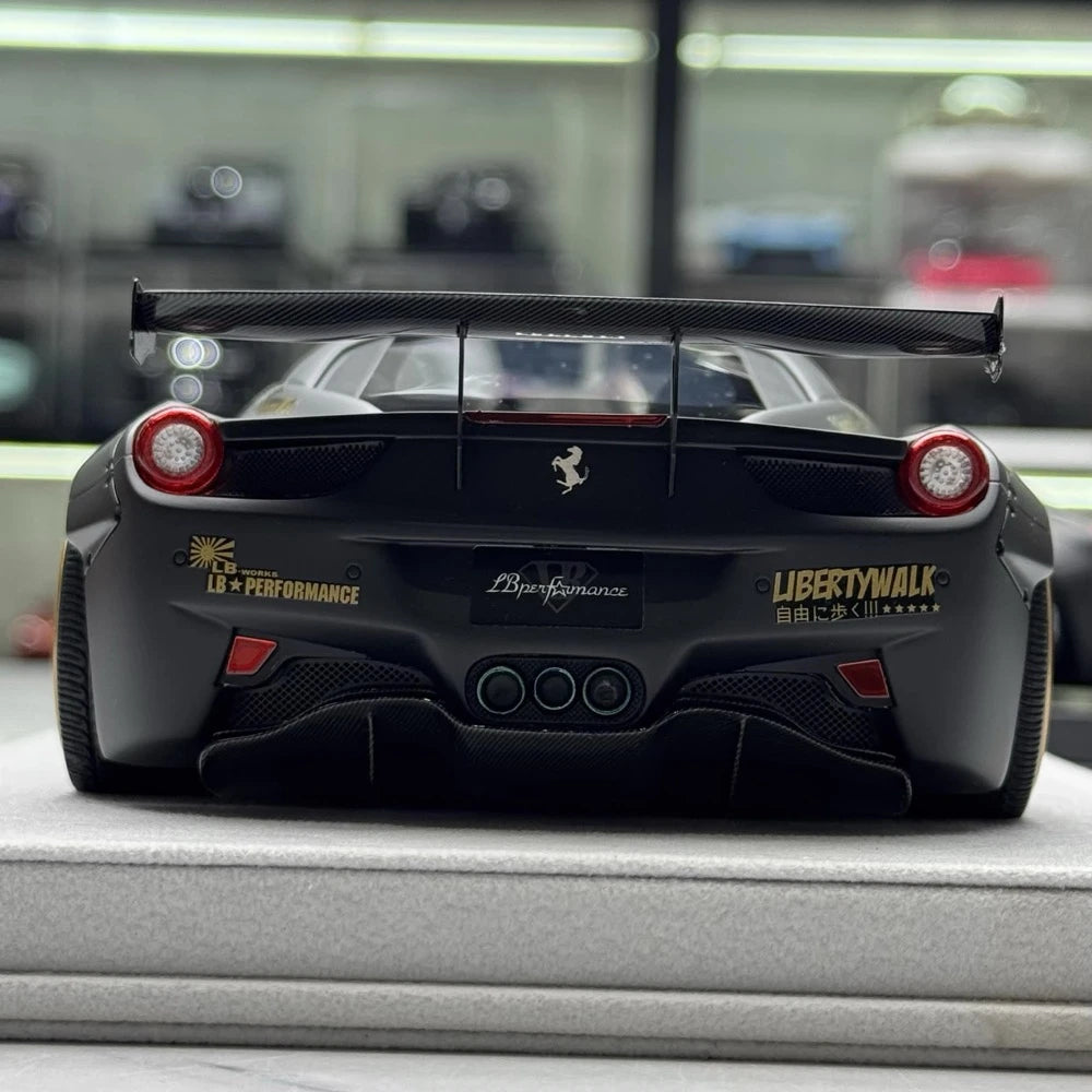 [BBA] 1:18 Ferrari 2011 458 Italia GT 1.0 Liberty Walk Black Model Car Resin