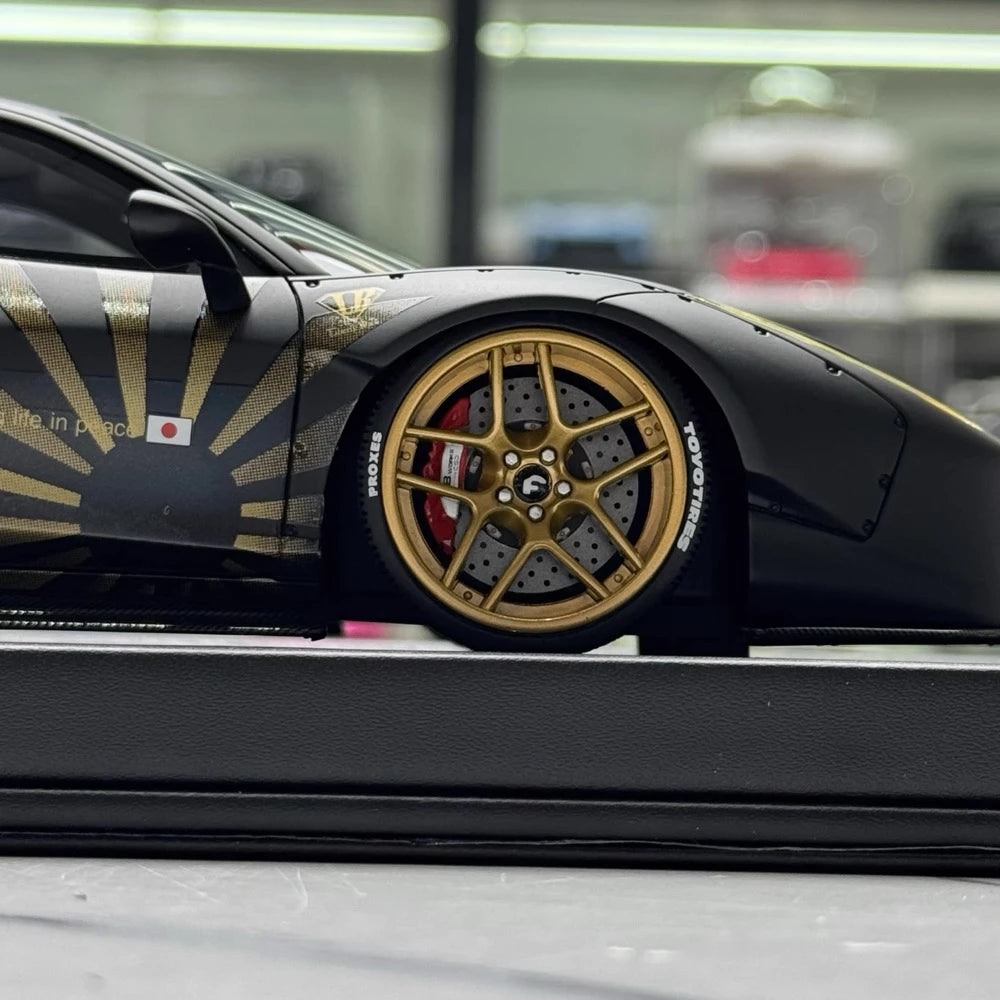 [BBA] 1:18 Ferrari 2011 458 Italia GT 1.0 Liberty Walk Black Model Car Resin