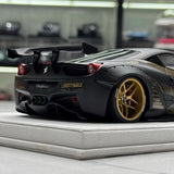 [BBA] 1:18 Ferrari 2011 458 Italia GT 1.0 Liberty Walk Black Model Car Resin