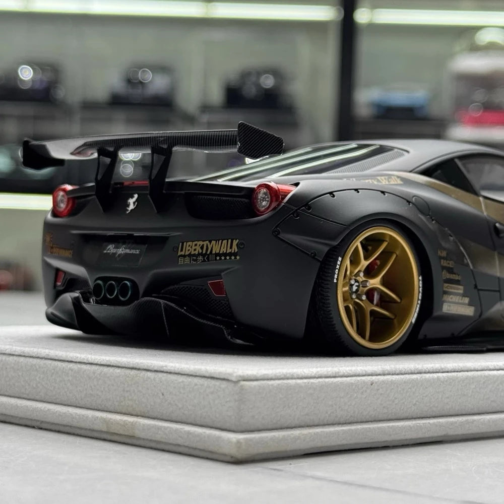 [BBA] 1:18 Ferrari 2011 458 Italia GT 1.0 Liberty Walk Black Model Car Resin