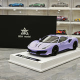 BBA Ferrari 2018 488 Pista Chameleon Purple 1:18 – Sammelobjekt-Resin-Modellharz
