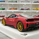 BBA Ferrari 2018 488 피스타 메탈릭 레드 이탈리아 국기 도색 1:18 – 수집용 레진 모델 레진