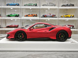 BBA Ferrari 2018 488 Pista Metallic Red Silver Black Livery 1:18 – Sammelobjekt-Resin-Modellharz