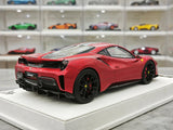 BBA Ferrari 2018 488 Pista Metallic Red Silver Black Livery 1:18 – Sammelobjekt-Resin-Modellharz