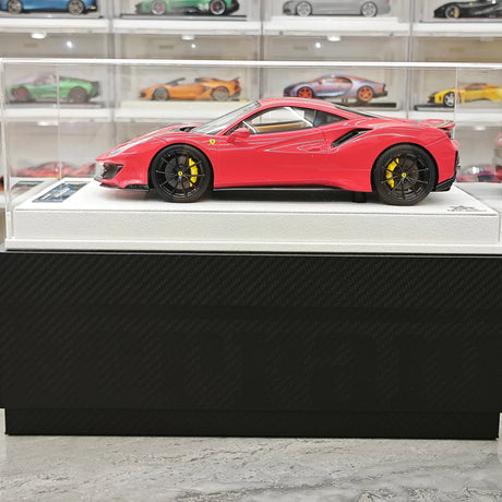 BBA Ferrari 2018 488 Pista Standard Red Black Yellow Livery 1:18 – Collectible Resin Model Resin