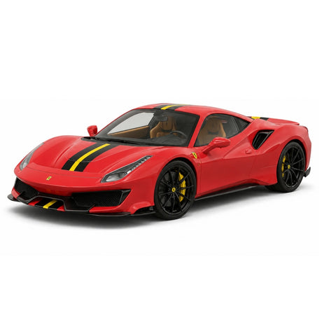 BBA Ferrari 2018 488 Pista Standard Red Black Yellow Livery 1:18 – Collectible Resin Model Resin