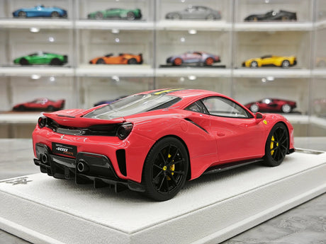 BBA Ferrari 2018 488 Pista Standard Red Black Yellow Livery 1:18 – Collectible Resin Model Resin