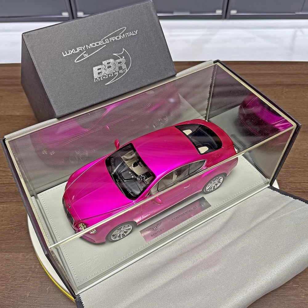 [BBR] 1:18 Bentley 2012 Continental GT V8 Pink Model Car Resin