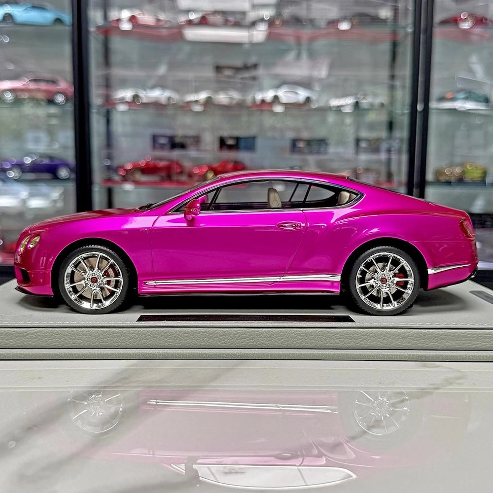[BBR] 1:18 Bentley 2012 Continental GT V8 Pink Model Car Resin
