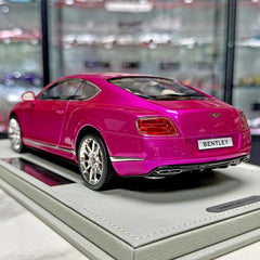 [BBR] 1:18 Bentley 2012 Continental GT V8 Pink Model Car Resin
