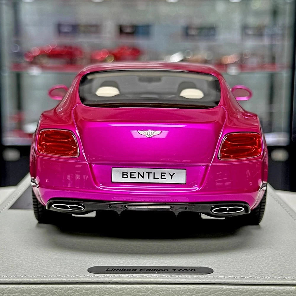[BBR] 1:18 Bentley 2012 Continental GT V8 Pink Model Car Resin