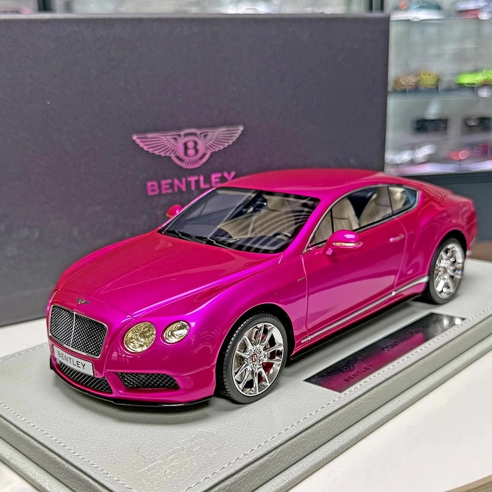 [BBR] 1:18 Bentley 2012 Continental GT V8 Pink Model Car Resin