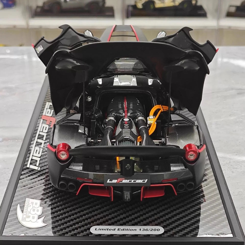 [BBR] 1:18 Ferrari 2013 LaFerrari Alonso Edition Matte Black Model Car Die-Cast