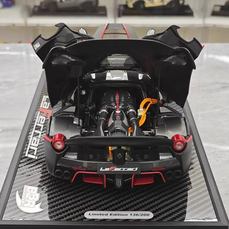 [BBR] 1:18 Ferrari 2013 LaFerrari Alonso Edition Matte Black Model Car Die-Cast