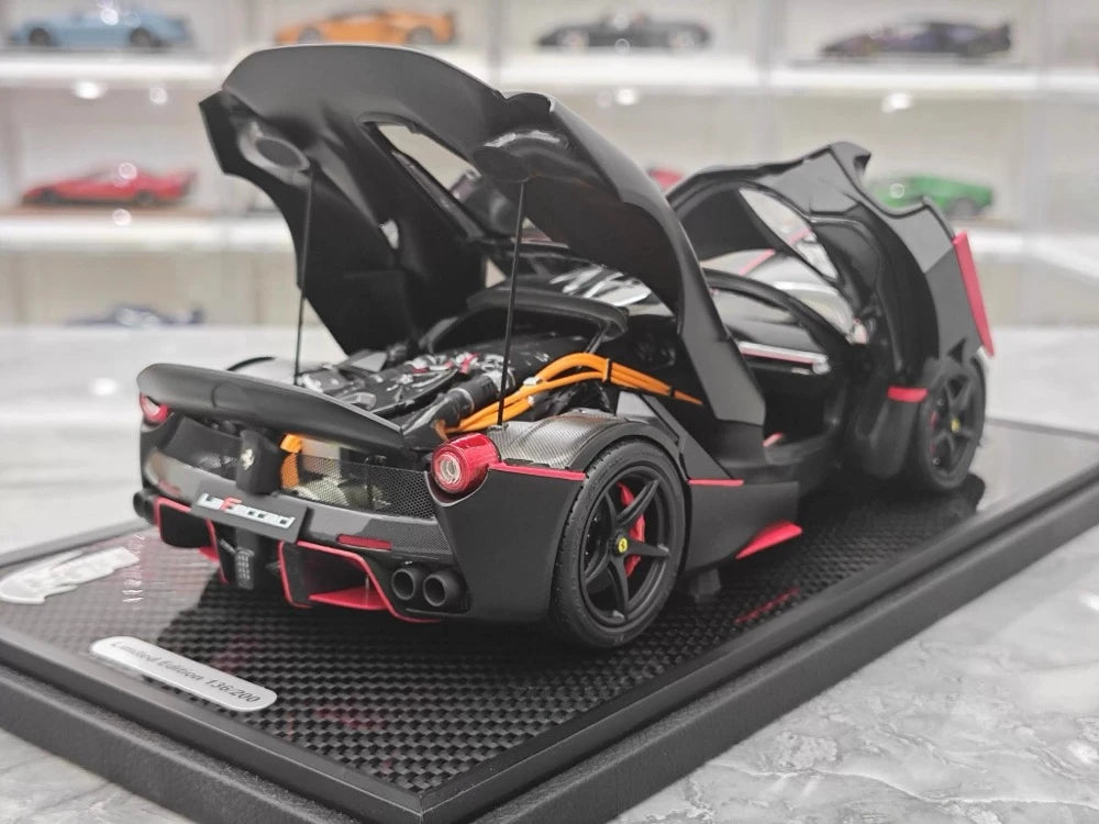 [BBR] 1:18 Ferrari 2013 LaFerrari Alonso Edition Matte Black Model Car Die-Cast