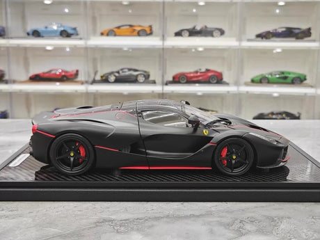 [BBR] 1:18 Ferrari 2013 LaFerrari Alonso Edition Matte Black Model Car Die-Cast