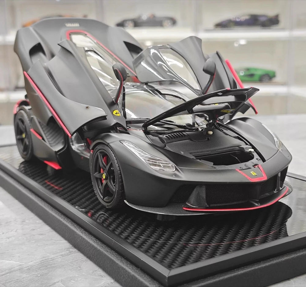 [BBR] 1:18 Ferrari 2013 LaFerrari Alonso Edition Matte Black Model Car Die-Cast