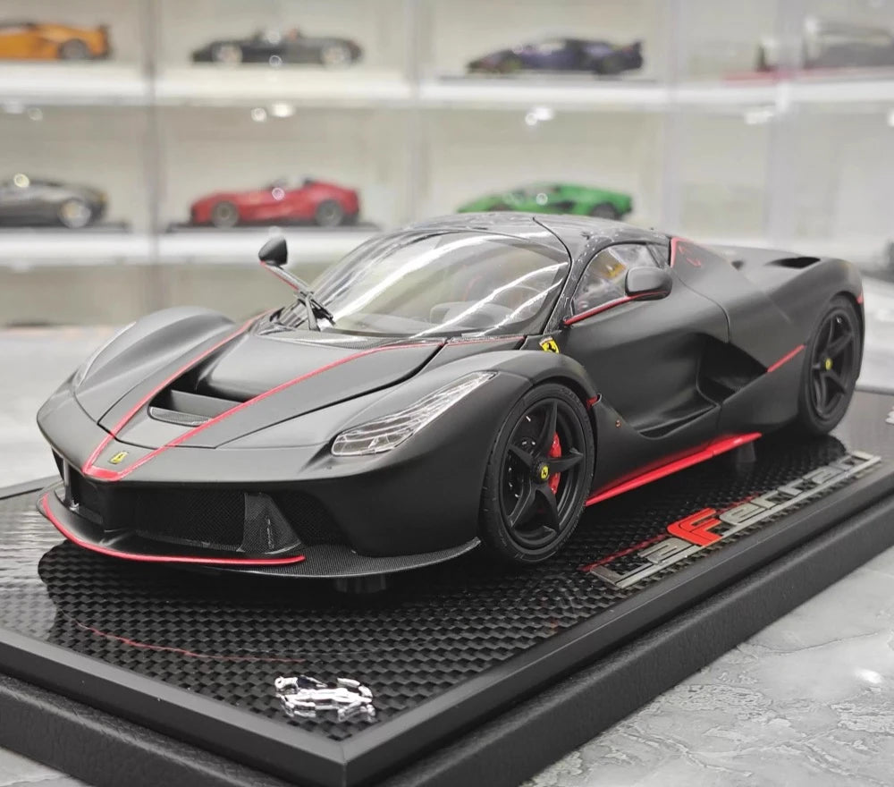 [BBR] 1:18 Ferrari 2013 LaFerrari Alonso Edition Matte Black Model Car Die-Cast