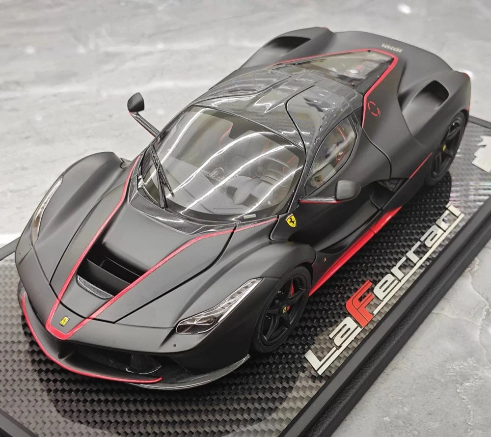 [BBR] 1:18 Ferrari 2013 LaFerrari Alonso Edition Matte Black Model Car Die-Cast