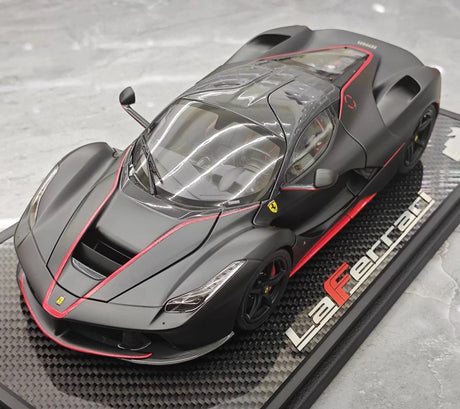 [BBR] 1:18 Ferrari 2013 LaFerrari Alonso Edition Matte Black Model Car Die-Cast