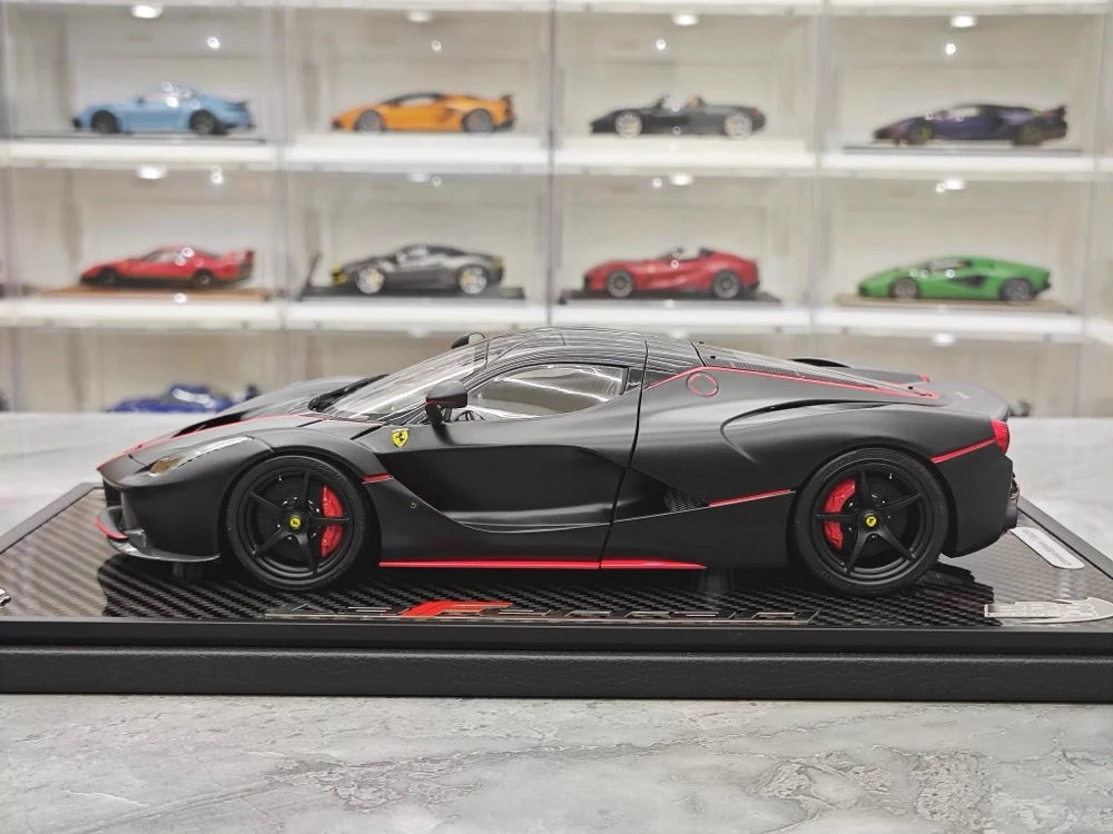 [BBR] 1:18 Ferrari 2013 LaFerrari Alonso Edition Matte Black Model Car Die-Cast