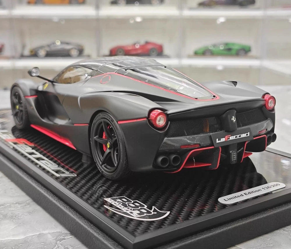 [BBR] 1:18 Ferrari 2013 LaFerrari Alonso Edition Matte Black Model Car Die-Cast