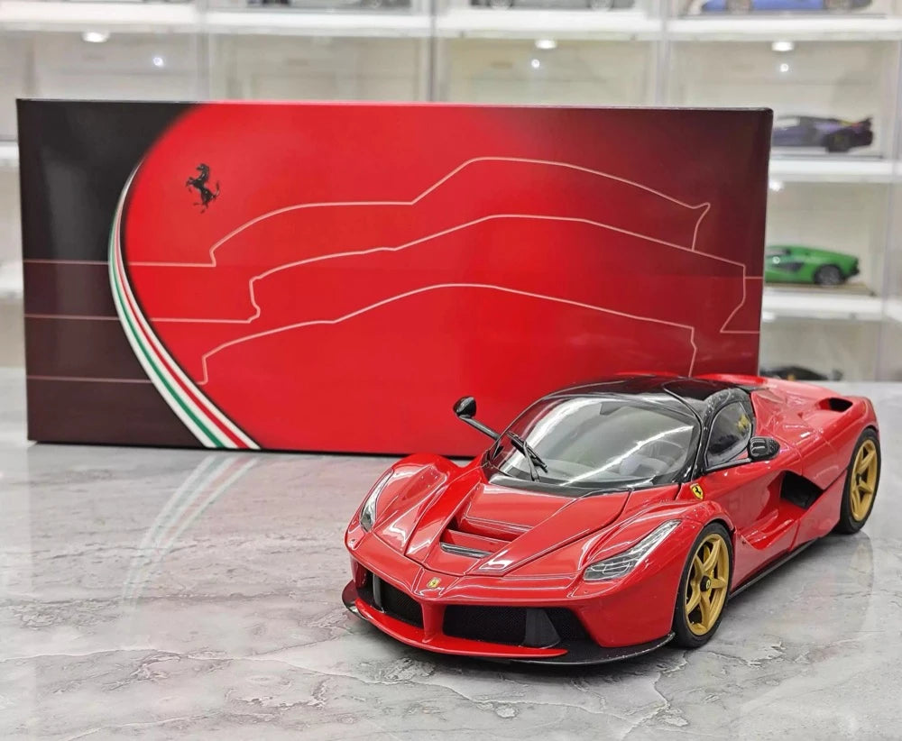 [BBR] 1:18 Ferrari 2013 LaFerrari Coupe Red Nero Carbon Roof Model Car Die-Cast