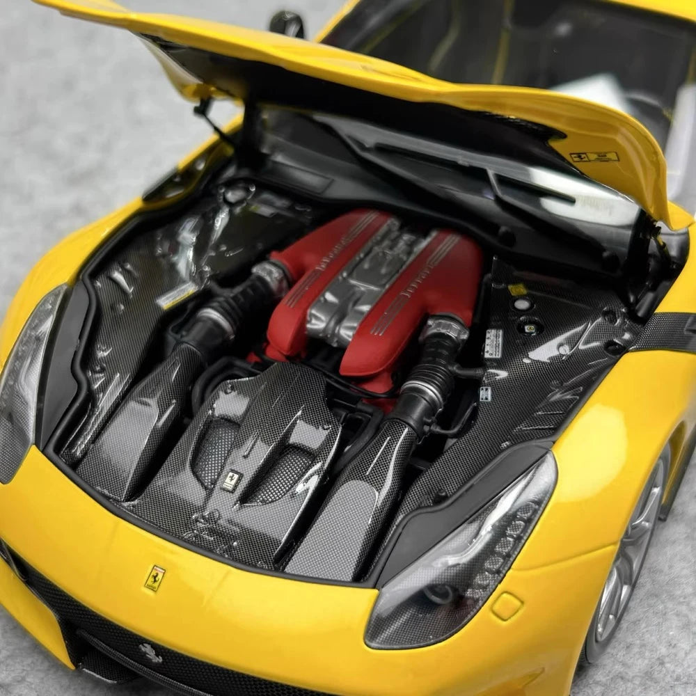 [BBR] 1:18 Ferrari 2015 F12 TDF gul modellbil Die-Cast