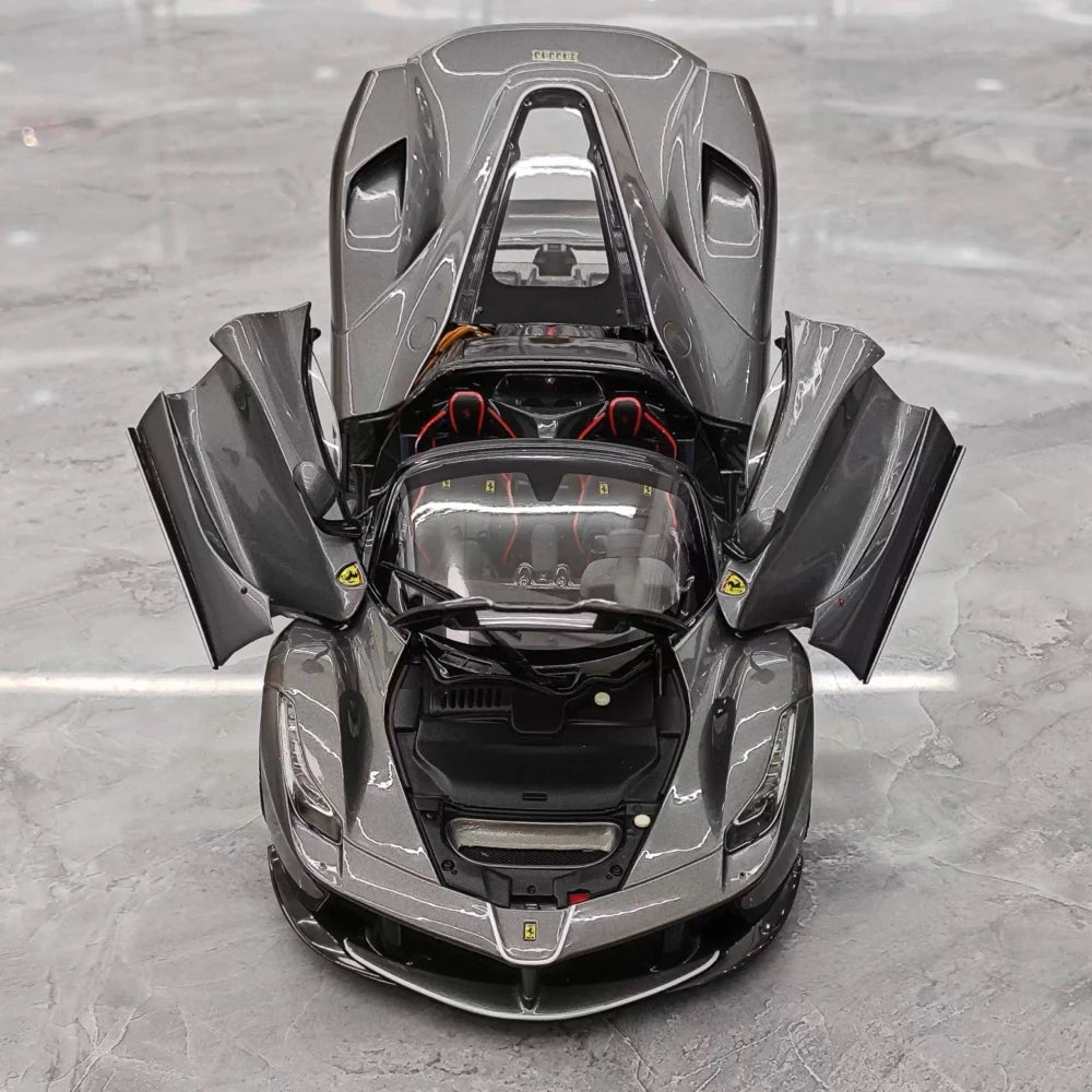[BBR] 1:18 Ferrari 2016 LaFerrari Aperta grå modellbil Die-Cast