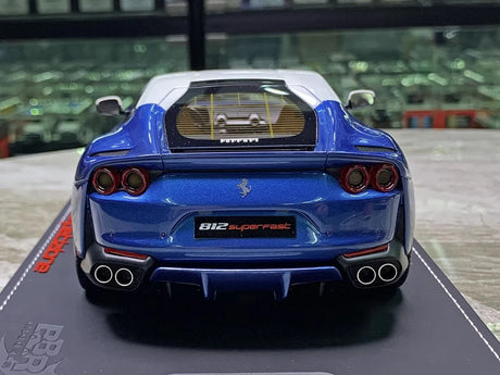 [BBR] 1:18 Ferrari 2017 812 Superfast blauw modelauto Die-Cast