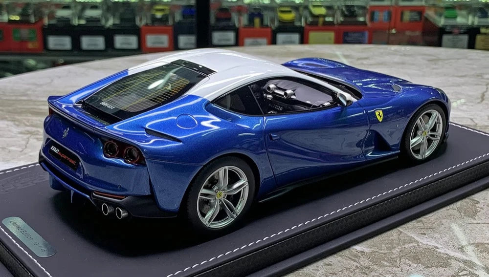 [BBR] 1:18 Ferrari 2017 812 Superfast Blue Model Car Die-Cast